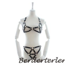 Leather Harness Restraint Products for Women Female Chastity Belt Fetish Wear