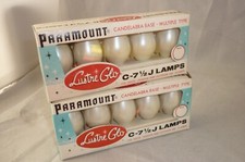 2 PACK PARAMOUNT LUSTRE GLO C-7-1/2 J LAMPS CANDELABRA BASE BULB IN/OUTDOOR