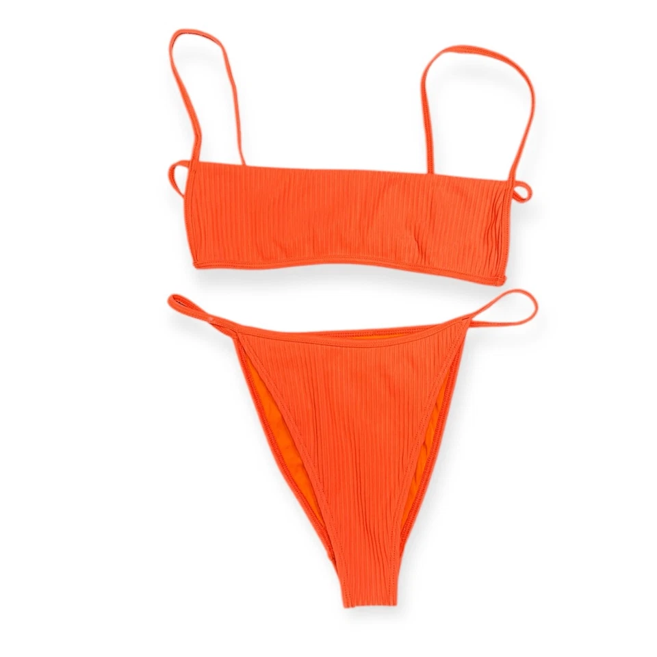 Conjunto de bikini LA HEARTS by PACSUN para mujer naranja ecológico Brooklyn escaso talla pequeña/M Foto 4 de 4