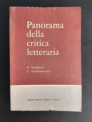SABATUCCI / DEVITOFRANCESCO - PANORAMA LITERARISCHE KRITIK - BONACCI 1966