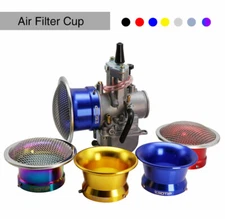 CNC 55mm 2" Air Filter Cup Velocity Stack for 32/34mm Motorcycle Carb Carburetor
