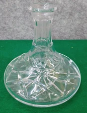 Glass Clear Diamond Cutout Barware Decorative Lead Crystal Ships Decanter