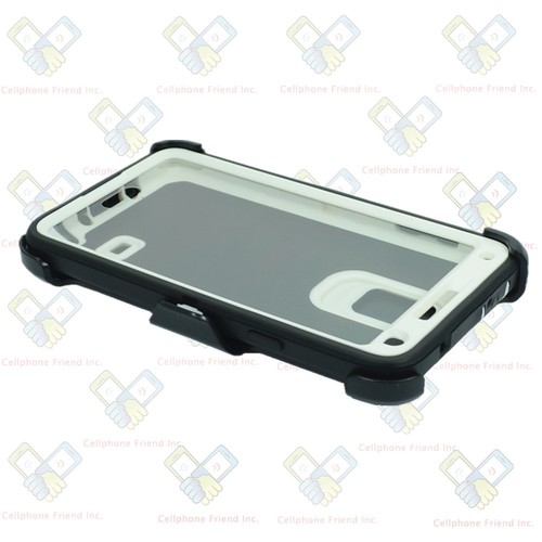 For NEW Samsung Galaxy Note 4 Defender Case Cover w/Clip&Screen Black White - Picture 4 of 7