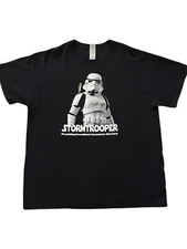 Star Wars Y2K Stormtrooper Geico Customer Service Black Shirt Size XL