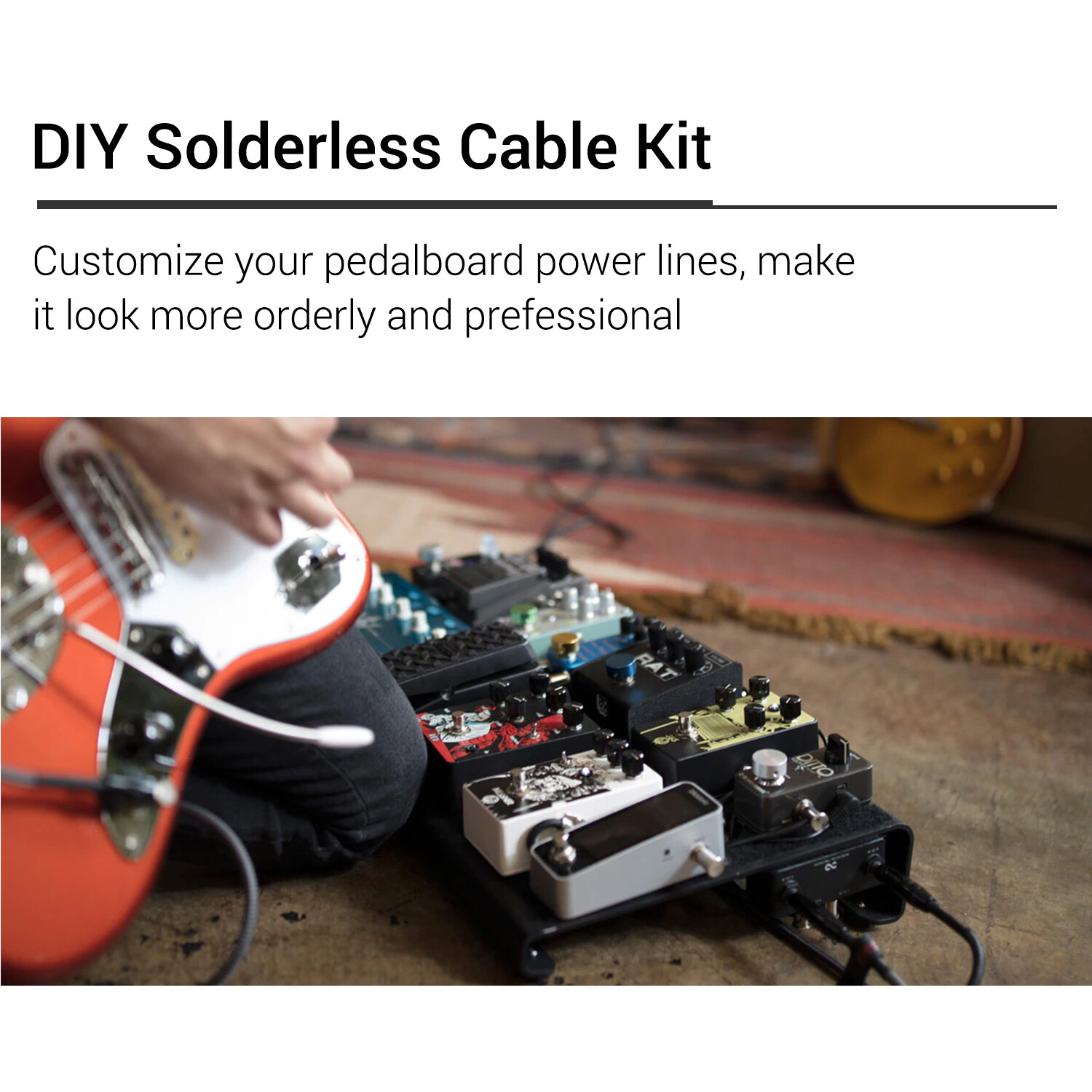 Professional Solderless Patch Cable Kit DIY Guitar Pedal Board Cable Cord E7Z0 eBay