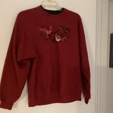 Cardinal Birds Country Store Red Sweatshirt Size Medium