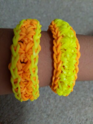 Kinder Unisex gelb und orange Starburst Webband Armband 16 cm