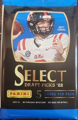 (1) 2022 Panini SELECT NFL Draft Picks Pack ** BRAND NEW/SEALED ** (5 Cards)