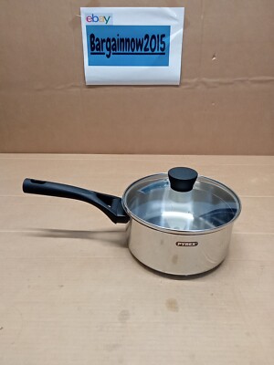Pyrex Stainless Steel Sauce Pan with Glass Lid Cookware Expert Touch, 