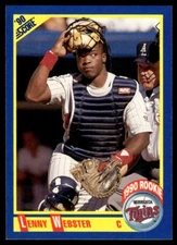 1990 Score #638 Lenny Webster - Minnesota Twins - Rookie
