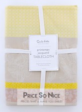 Sur La Table Printemps Yellow Tablecloth 70x70