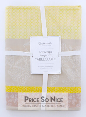Sur La Table Printemps Yellow Tablecloth 70x70
