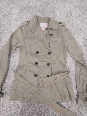 Dear By Amanda Bynes Womens Size Medium Beige Denim Jacket Fast Shipping