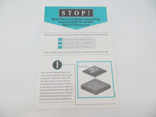Intel387 SL Mobile Math CoProcessor User's Guide (1992, Intel) Computer Manual - Afbeelding 4 van 13