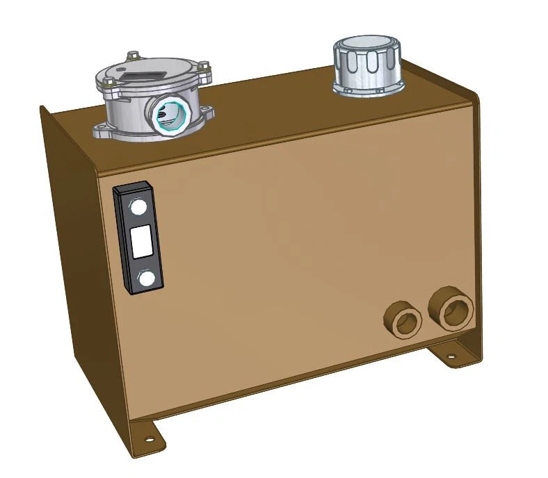 Hydrauliktank 25l - 25 Liter Nutzvolumen Hydrauliköltank Ölbehälter pulverbesch. - Bild 2 von 2