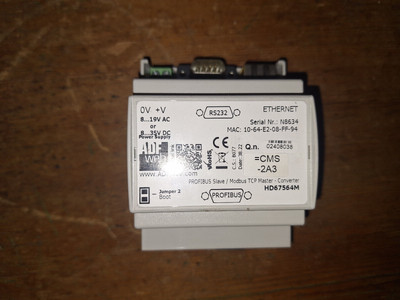 ADF Web PROFIBUS Slave / Modbus TCP Master HD67565M din rail