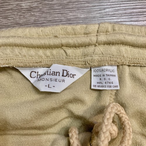 Vintage Christian Dior Monsieur Tan Maroon Acrylic Sweatsuit Sz. L - Picture 14 of 17