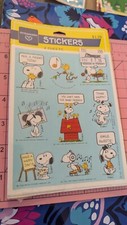Vintage Snoopy Stickers Peanuts Friendship New In Pack 4 Sheets Hallmark READ
