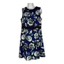 Nine West Womens Floral Sleeveless Fit & Flare Dress Size 8