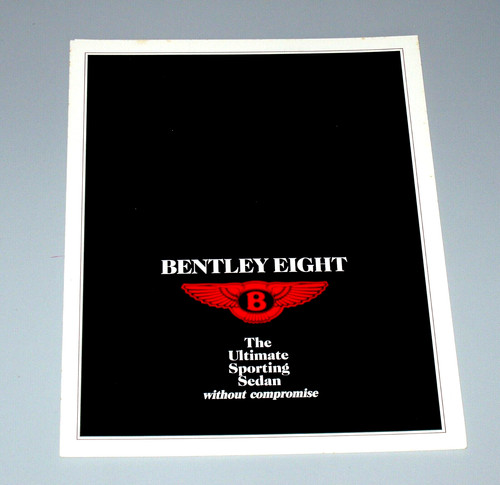 1984 BENTLEY EIGHT luxury motor car brochure - English text - 6 page folder