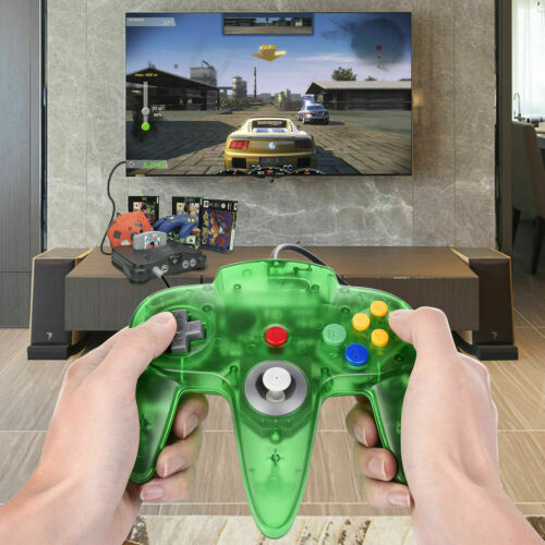 2Pcs N64 Controller Gamepad Joystick Für Original Nintendo 64 Gelb und klar Grün - Bild 7 von 12