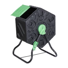 18.5 Gallon Plastic Outdoor Compost Tumbler Composter Bin 360° Single Chamber 