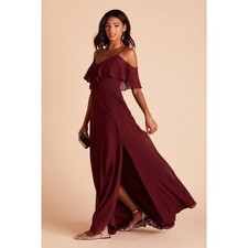 1233NWT Birdy Grey Jane Convertible Chiffon Bridesmaid Dress Cabernet Size Small
