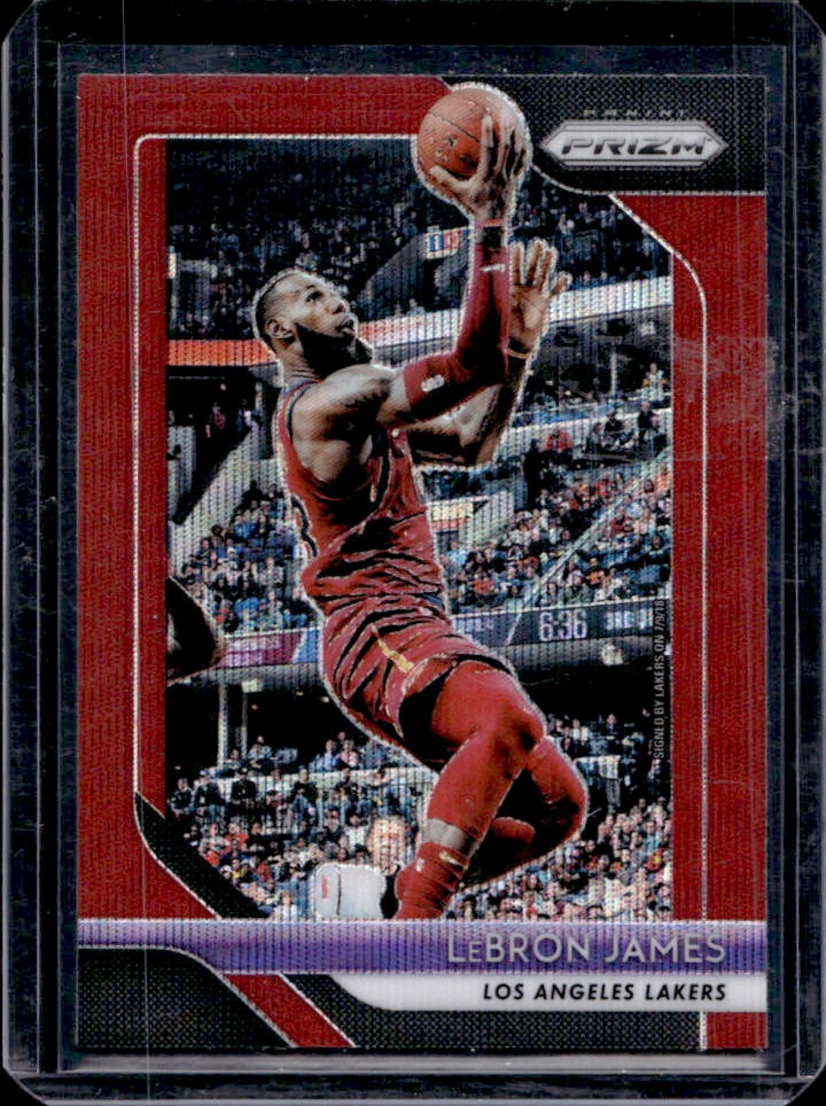 2018-19 Prizm LeBron James Prizms Ruby Wave #6 Lakers