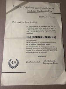 1932 Document Set 26th Congress of the German Imperial Postal Service Reichspost