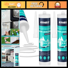 Non-Sag RV Roof Sealant 2 Pack - White Lap Sealant for Waterproofing Repair