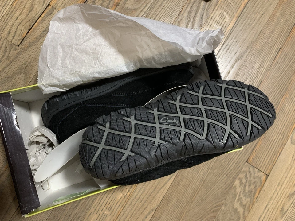 ZAPATILLAS DE INVIERNO CLARKS HOMBRE Randy Cuero Negro DESLIZABLES INTERIOR/EXTERIOR 8 M Foto 3 de 3