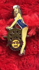 Hard Rock Cafe Pin Hamburg, Navy Sailor Grill Costume Pinup Hat Lapel Ship Boat