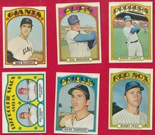 1972 Topps Baseball  600-785 EX to EX MINT (700's NEAR MT ) You Choose  AP26