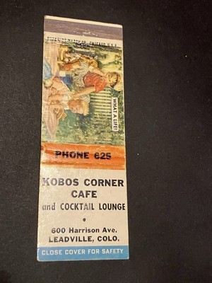 Matchbook Cover - NOBOS CORNER CAFE Leadville Colorado