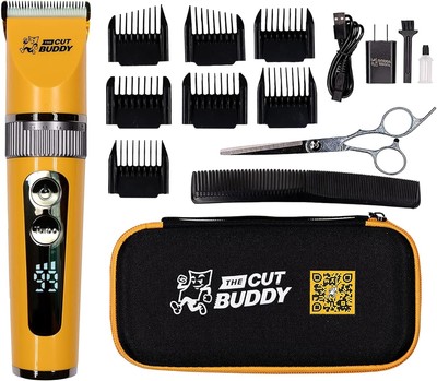 The Cut Buddy Clipper & Grooming Set, Cordless Hair & Beard Trimmer Yellow 