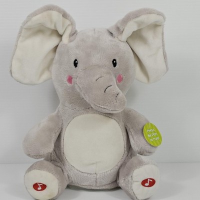 Spark Create Imagine Elephant Animated Plush Toy Musical Stuffed Animal 13'' Gray