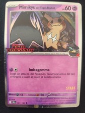Pokemon Karte PSA PROMO STAFF MIMIKYU DEL TEAM ROCKET 087/182 RARE HOLO SPECIAL 