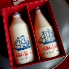 VTG Old Spice FULL Cologne After Shave Bottles Shulton 3381 Orig Box 1960's