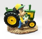 Disney Mickey Mouse John Deere 730 Tractor Figurine COA Farm Livin 2002