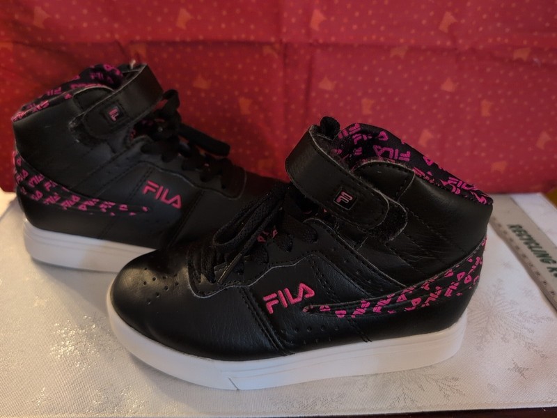 Fila Infant / Toddler High Tops Pink/Black SIZE 12