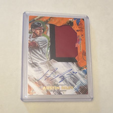 Topps 2020 Inception Austin Riley Inception Auto Jumbo Patch #IAPJ-AR 14/25