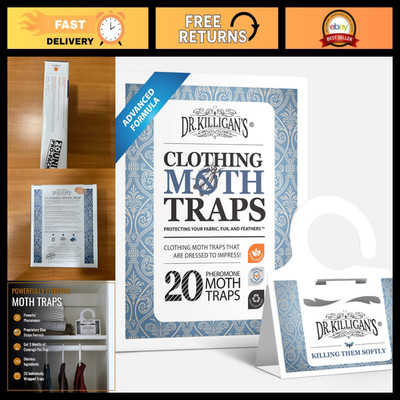 Premium Moth Traps with Pheromones - 20 White Traps for Clothing Protection