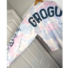 NWT Disney Spirit Jersey GROGU Star Wars The Child Tie Dye Pink Blue Shirt Sz L