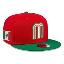 Nueva gorra de béisbol 9FIFTY - MLB Selección Nacional de México roja/verde gorra con cierre a presión
