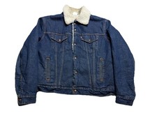 Vintage Levi's Sherpa-Lined Denim Trucker Jacket Type 3  Dark Wash  Sz 42