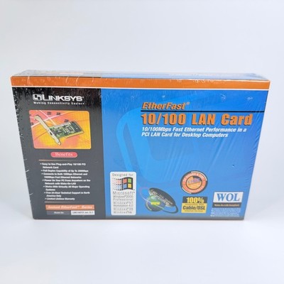 Linksys 10/100 PCI Ethernet Card LNE100TX Windows 98/ME/2K/XP Support Sealed