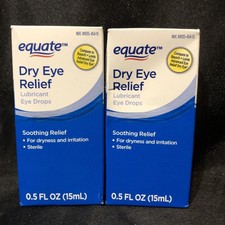 2 Equate Dry Eye Relief Lubricant Eye Drops, 0.5 fl oz, Compare to Bausch Lomb
