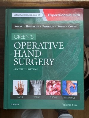 値下げ　Green's operative hand 7th edition Green's Operative Hand Surgery 7th Edition, Volume 1 Hard Cover