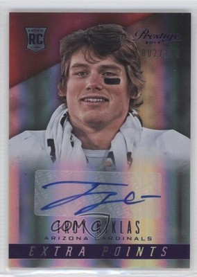 2014 Prestige Extra Points Purple Signatures /100 Troy Niklas Rookie Auto RC 0v1