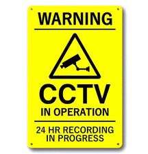 CCTV In Operation Warning Sign Metal Security Plaque For Home Business Outdoor